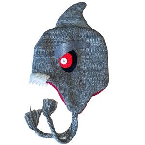 Unbranded, Youth/Child Shark Knitted Beanie Hat with Side Braids, OSFM